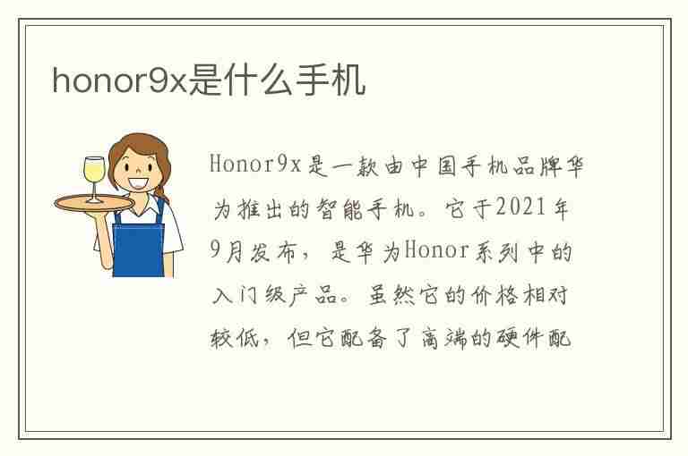 honor9x是什么手机(honor9x是什么手机型号)